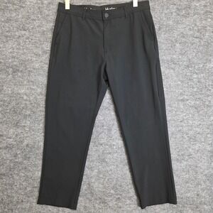 Hurley Pants Mens 34x27 Black‎ Gray Flat Front Performance Stretch Golf 
Pockets